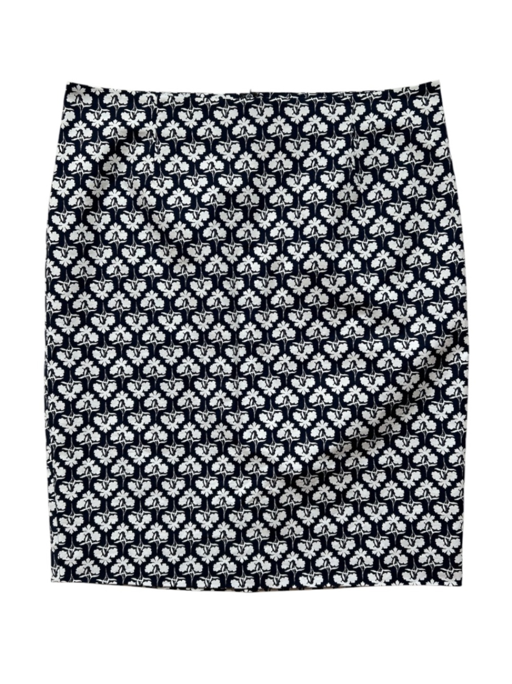 Boden Navy and White Floral Pencil Skirt Size 16R NWT